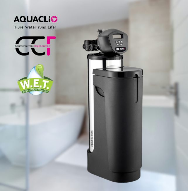 家用軟水系統 / 去除水垢設備 / 石灰質過濾器 AQUACLiO VWS-350R / 旗艦型軟水機 / WET節能反洗技術 乾式鹽箱設計 / 缺鹽警示系統 / 自動消毒過濾罐 不鏽鋼軟水器 / 歐洲製造軟水設備 軟水器推薦 / 水垢太多怎麼辦 / 家用水質改善 居家用水升級 / 節省用水用鹽 / 高效軟水系統