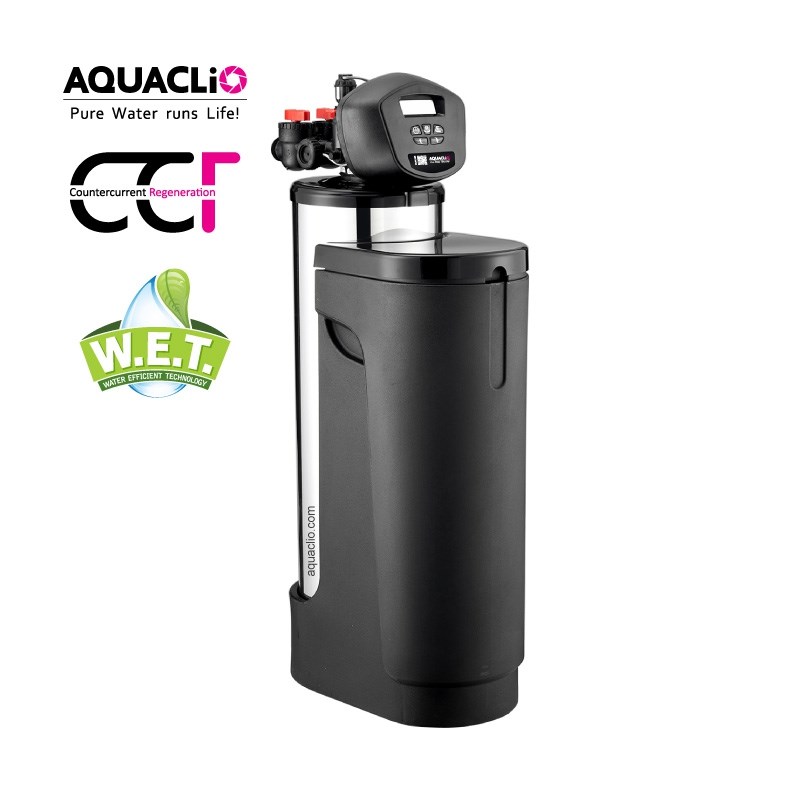 家用軟水系統 / 去除水垢設備 / 石灰質過濾器 AQUACLiO VWS-350R / 旗艦型軟水機 / WET節能反洗技術 乾式鹽箱設計 / 缺鹽警示系統 / 自動消毒過濾罐 不鏽鋼軟水器 / 歐洲製造軟水設備 軟水器推薦 / 水垢太多怎麼辦 / 家用水質改善 居家用水升級 / 節省用水用鹽 / 高效軟水系統