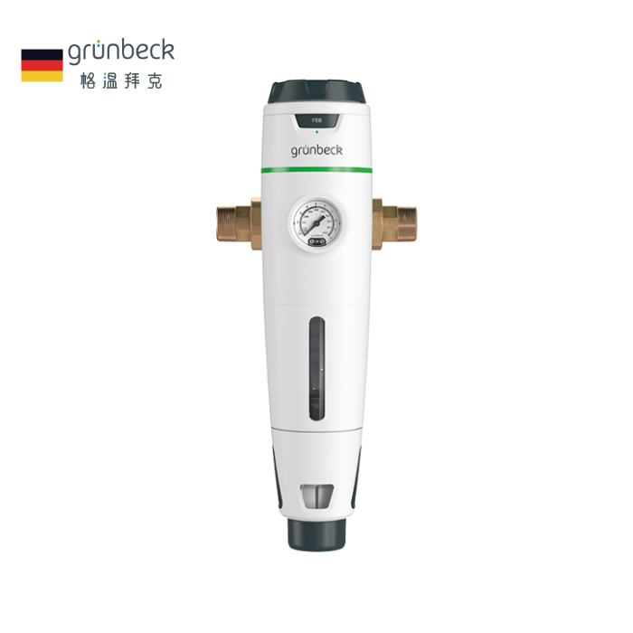 Grünbeck pureliQ RD  手動反沖洗前置過濾器  家用前置濾水器推薦  不鏽鋼濾網過濾器  100微米泥沙過濾  德國原裝進口過濾系統  前置濾水器耐用設計  壓力表減壓閥前置濾器  節省維護成本濾水設備  Vortex手動高壓反洗