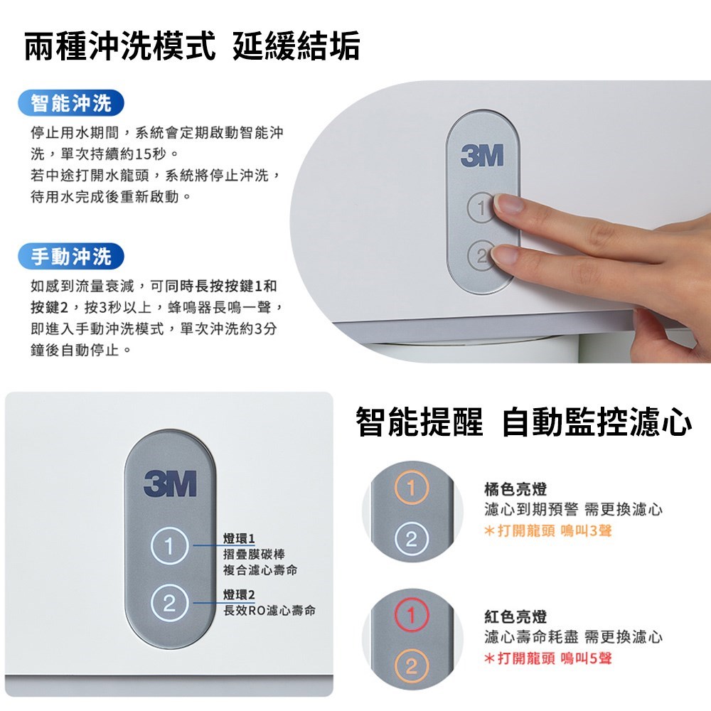 變頻加熱器 / 雙溫觸控加熱器 / 直出式純水機 / 逆滲透水機 / 四段精密過濾 / 4.2L熱桶 / 即時出水 / Dual Flow水路設計 / 水質過濾系統 / FDA認證 / 安全熱水器 / 節能加熱系統