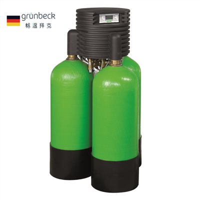 Grünbeck Delta-p® 系統  三罐循環軟水系統  工業用高流量軟水設備  全電腦控制軟水機  2 吋管徑軟水設備  DVGW 認證軟水機  快速再生軟水系統  不間斷供水軟水解決方案  中央三通球閥技術  微電腦智慧再生控制